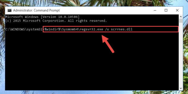 Uninstalling the Scrrnes.dll file's problematic registry from Regedit (for 64 Bit)
