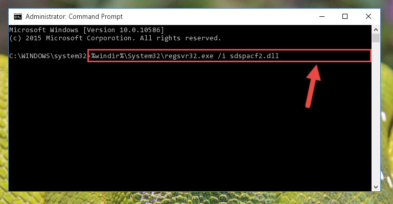 Creating a new registry for the Sdspacf2.dll library