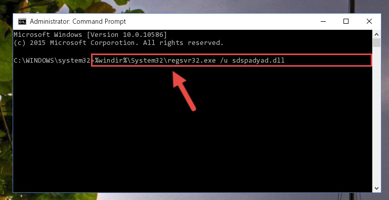 Cleaning the problematic registry of the Sdspadyad.dll library from the Windows Registry Editor