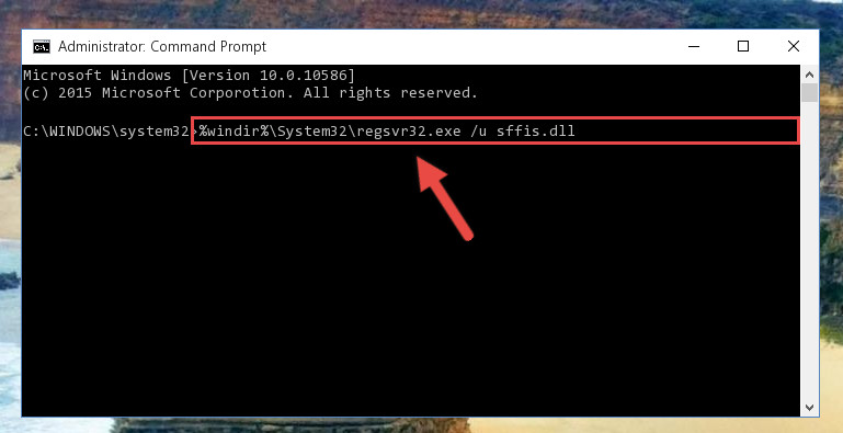 Uninstalling the Sffis.dll file from the system registry