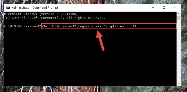 Creating a new registry for the Spkrcorrui.dll file