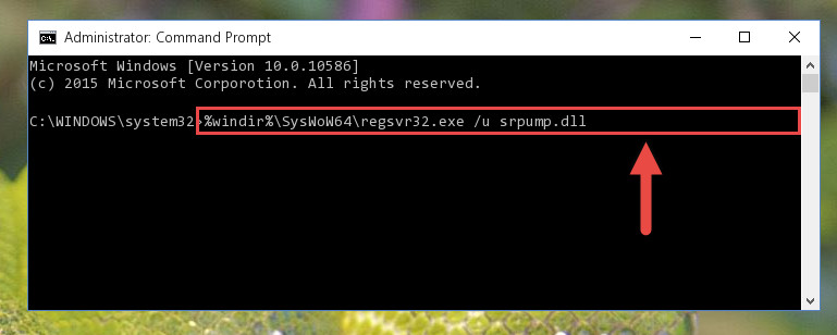 Uninstalling the broken registry of the Srpump.dll file from the Windows Registry Editor (for 64 Bit)
