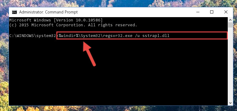 Cleaning the problematic registry of the Sstrapl.dll library from the Windows Registry Editor