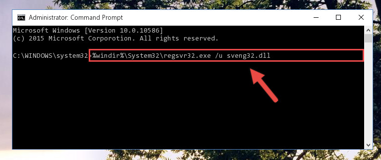 Deleting the Sveng32.dll file's problematic registry in the Windows Registry Editor