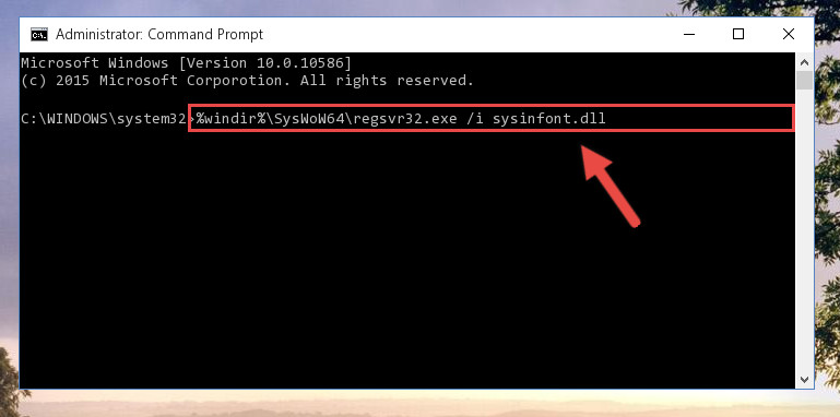 Creating a clean registry for the Sysinfont.dll library (for 64 Bit)