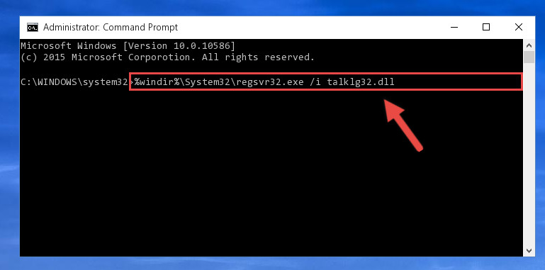 Creating a new registry for the Talklg32.dll file