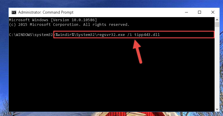 Creating a new registry for the Tipp443.dll file in the Windows Registry Editor