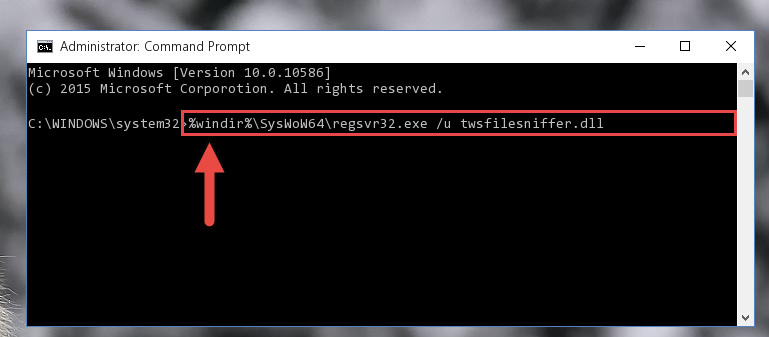 Uninstalling the broken registry of the Twsfilesniffer.dll library from the Windows Registry Editor (for 64 Bit)