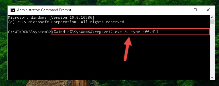 Uninstalling the Type_eff.dll file's broken registry from the Registry Editor (for 64 Bit)
