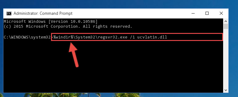 Creating a new registry for the Ucvlatin.dll library in the Windows Registry Editor
