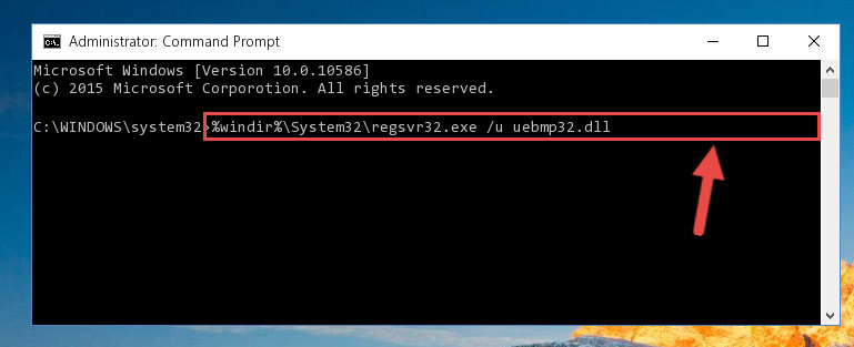 Deleting the Uebmp32.dll file's problematic registry in the Windows Registry Editor