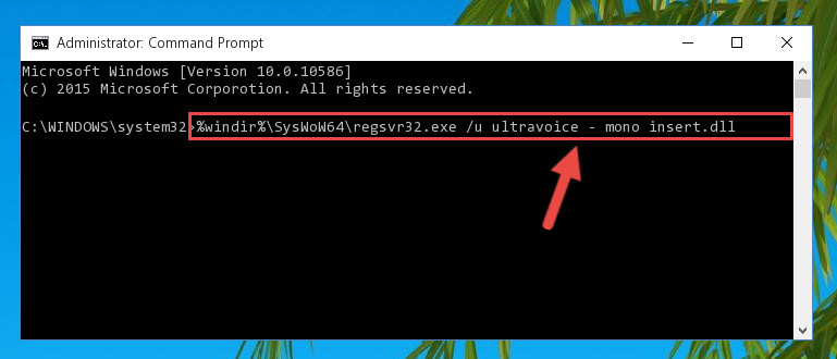Uninstalling the broken registry of the Ultravoice - mono insert.dll file from the Windows Registry Editor (for 64 Bit)