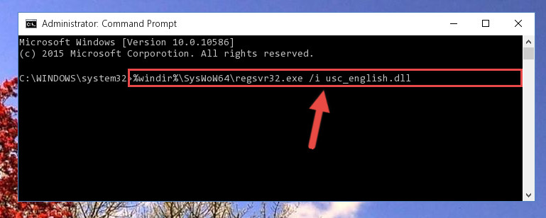 Creating a clean registry for the Usc_english.dll file (for 64 Bit)