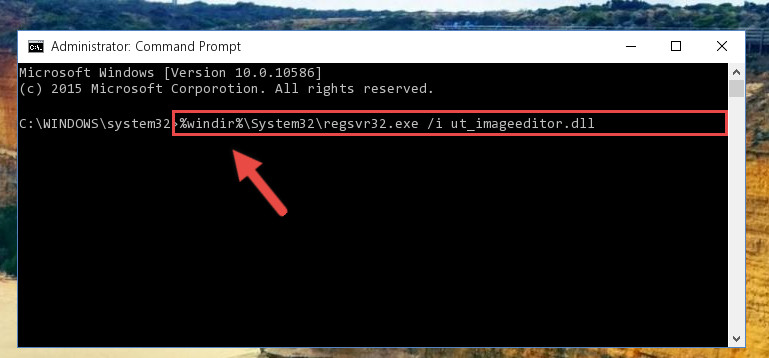 Creating a new registry for the Ut_imageeditor.dll file in the Windows Registry Editor