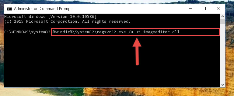 Deleting the Ut_imageeditor.dll file's problematic registry in the Windows Registry Editor