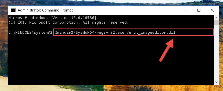 Uninstalling the broken registry of the Ut_imageeditor.dll file from the Windows Registry Editor (for 64 Bit)