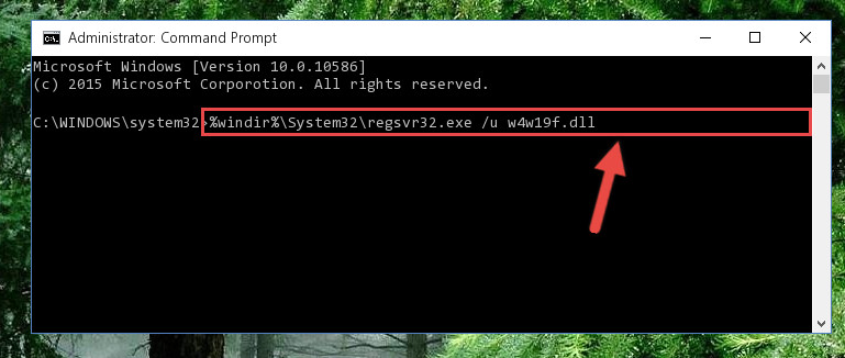 Cleaning the problematic registry of the W4w19f.dll file from the Windows Registry Editor