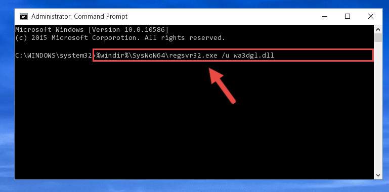 Uninstalling the Wa3dgl.dll file's problematic registry from Regedit (for 64 Bit)