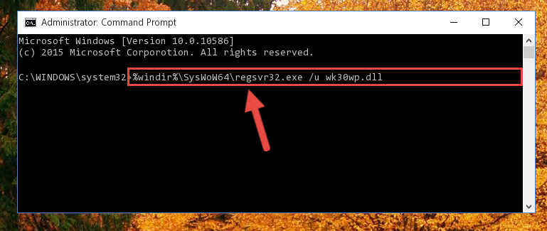 Uninstalling the Wk30wp.dll file's problematic registry from Regedit (for 64 Bit)