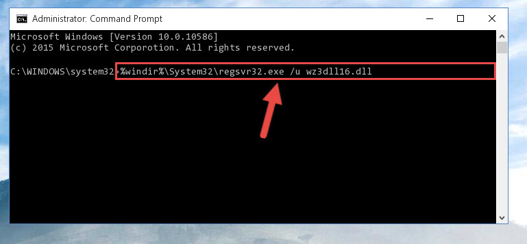 Deleting the Wz3dll16.dll file's problematic registry in the Windows Registry Editor