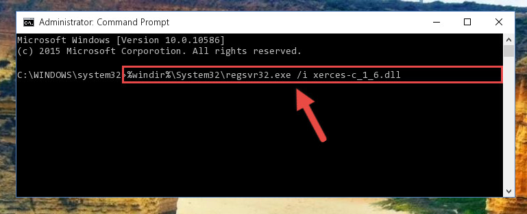 Creating a new registry for the Xerces-c_1_6.dll file