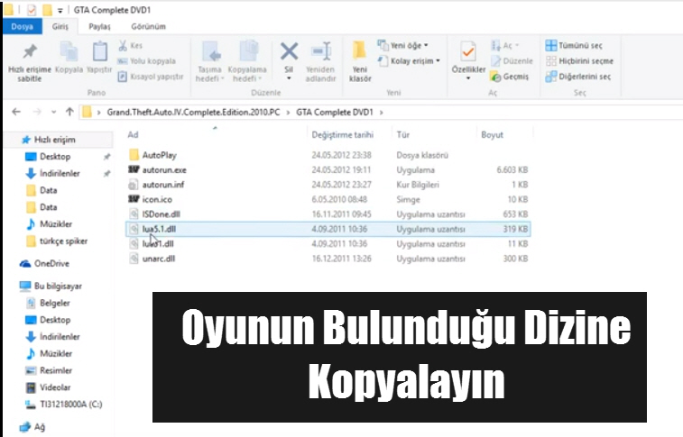 isdone.dll Dosyasını GTA 5 Dizinine Kopyalama